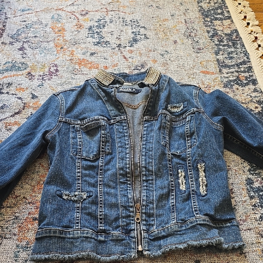Denim Jacket with Embellishments